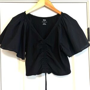 EUC - Black Maeve Adjustable Crop Top
